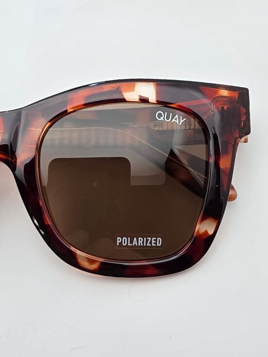 Quay Australia After Hours Tortoise Frame Polarized Brown Cat Eye Sunglasses main image 4